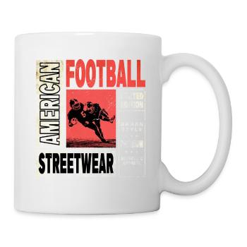 American Football Spieler Vintage Retro USA Sport - Tasse - Weiß - Rechts