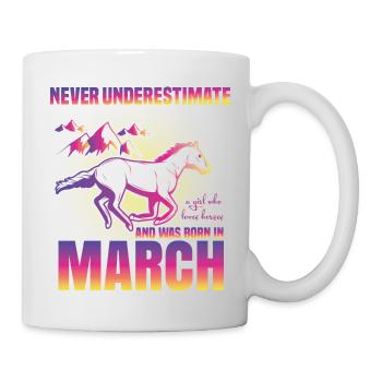 This girl loves horses | March - Mug - white - Right