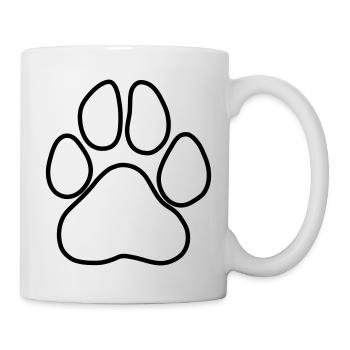 Pfotenumriss - Tasse - Weiß - Rechts