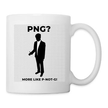 PLUS COMME P-NOT-G! Conception d’impression - Mug blanc - blanc - Droite