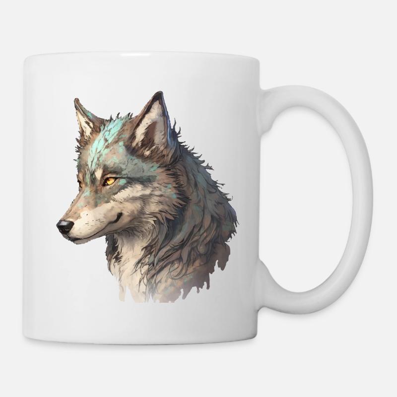 The gray wolf - Mug - white