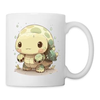 Mouka la petite tortue - Mug blanc - blanc - Droite