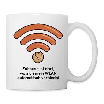 Home is where your Wi-Fi connects automatically - Tasse - Weiß - Rechts