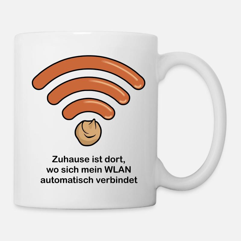 Home is where your Wi-Fi connects automatically - Tasse - Weiß