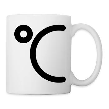 Grad Celsius Symbol zum personalisieren - Tasse - Weiß - Rechts