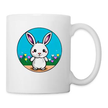 Kleiner Hase Osterhase - Tasse - Weiß - Rechts