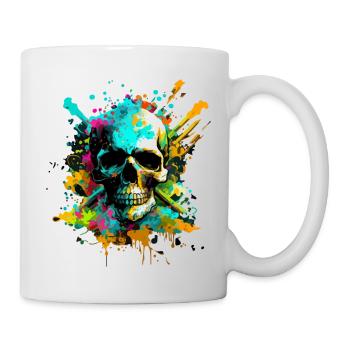 Psychedelic Skull - Mug - white - Right