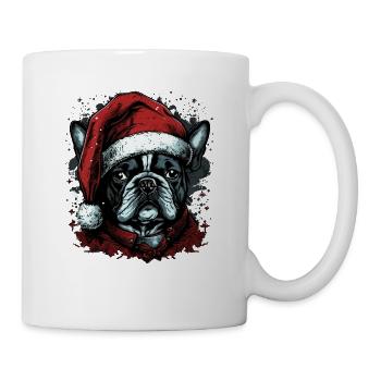 French Bulldog with Santa Claus Hat - Mug - white - Right