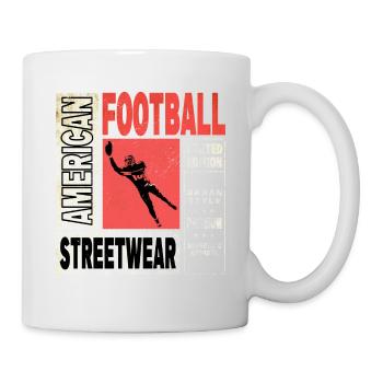 American Football Spieler Vintage Retro USA Sport - Tasse - Weiß - Rechts