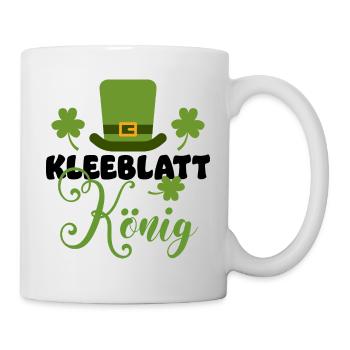 Kleeblatt König | Irland Ire St. Saint Patrick - Tasse - Weiß - Rechts