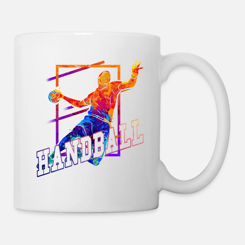 Handball Handball Player Handball Player Vintage Retro - Mug blanc - blanc