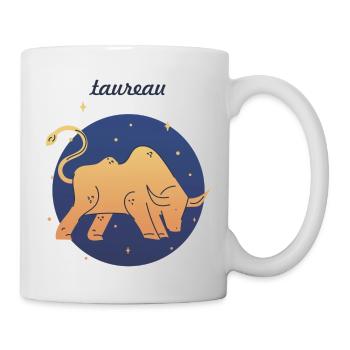 Taureau - Mug blanc - blanc - Droite