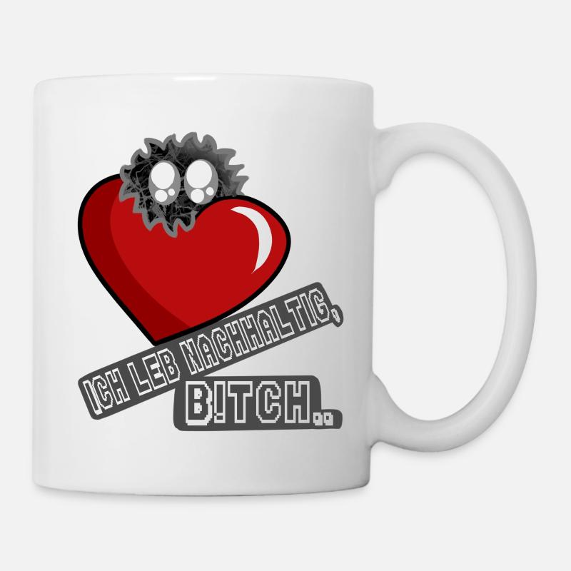 Ich leb nachhaltig!! - Tasse - Weiß