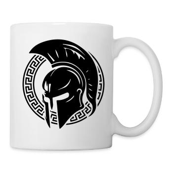Spartaner Helm Gladiator Sparta - Tasse - Weiß - Rechts