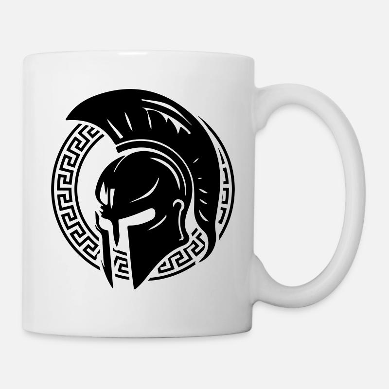 Casque Spartan Gladiator Sparta - Mug blanc - blanc