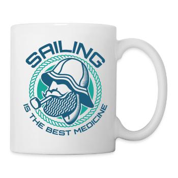La voile est la meilleure chemise de voile médicinale - Mug blanc - blanc - Droite