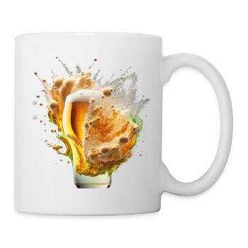 Beer explosion in the glass - Mug - white - Right