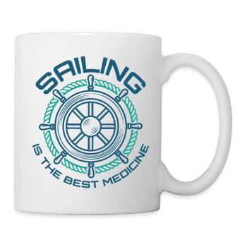 Segeln Segelboot Wasser Meer Medizin - Tasse - Weiß - Rechts