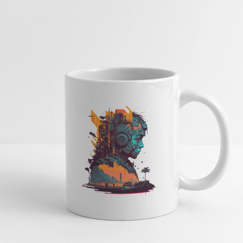 Top-class sci-fi artwork with cyborg Mug