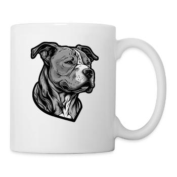 Terrier américain Staffordshire - Mug blanc - blanc - Droite