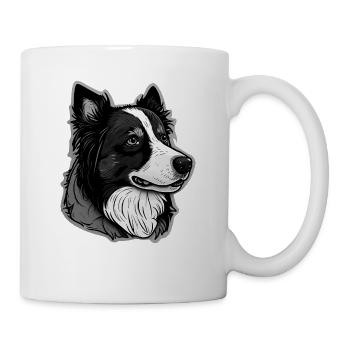 Border Collie - Tasse - Weiß - Rechts