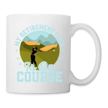 My Retirement Plan Is On Course Golf Golfing - Mug - white - Right