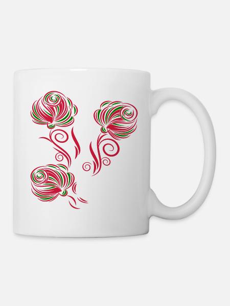 Rosen, Garten - Tasse - Weiß