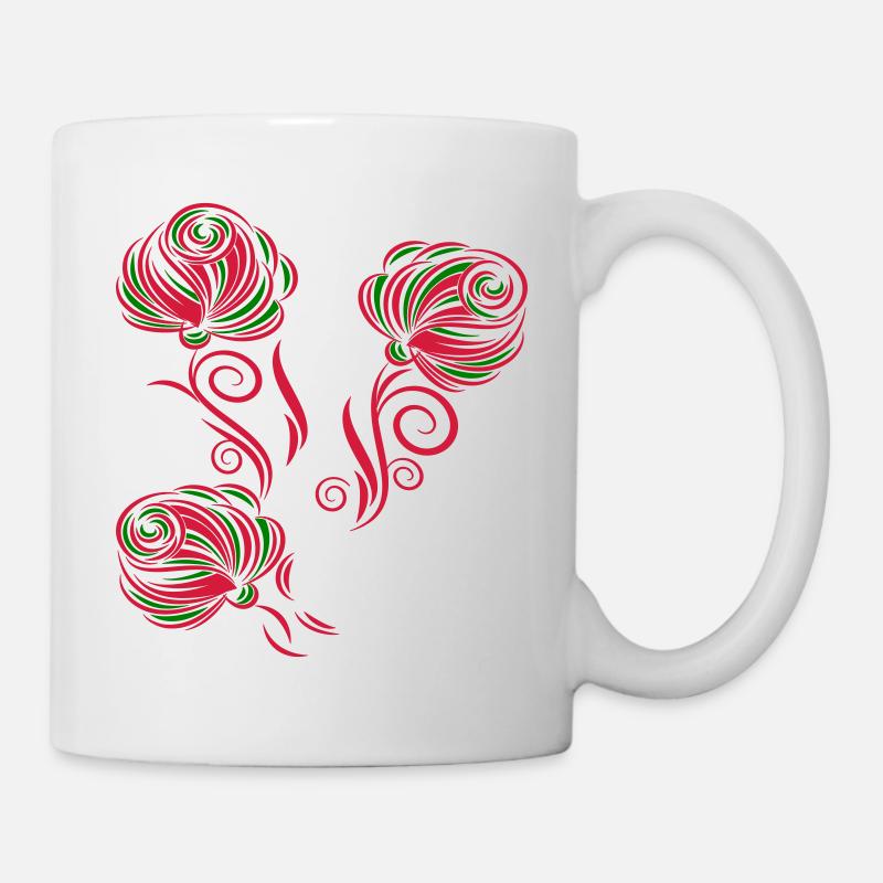 Rosen, Garten - Tasse - Weiß