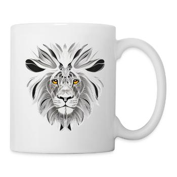 Leo Art Design Portrait Illustration - Mug blanc - blanc - Droite
