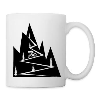Mountainbiker Fahrrad Radsport - Tasse - Weiß - Rechts