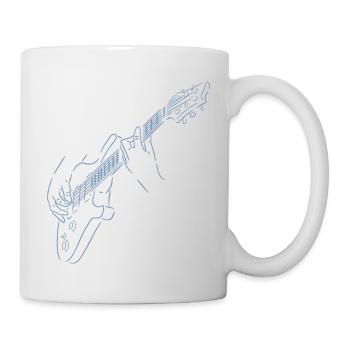Rainbow guitariste coloré. Guitare électrique. - Mug blanc - blanc - Droite