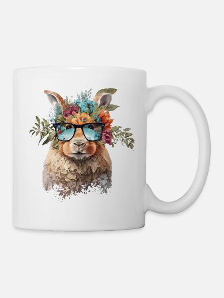 Lustiges Kaninchen - Tasse - Weiß