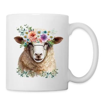 Lustiges Schaf - Tasse - Weiß - Rechts