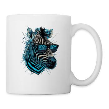 Cooles Zebra - Tasse - Weiß - Rechts