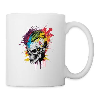 Rainbow Zombie Skull - Tasse - Weiß - Rechts