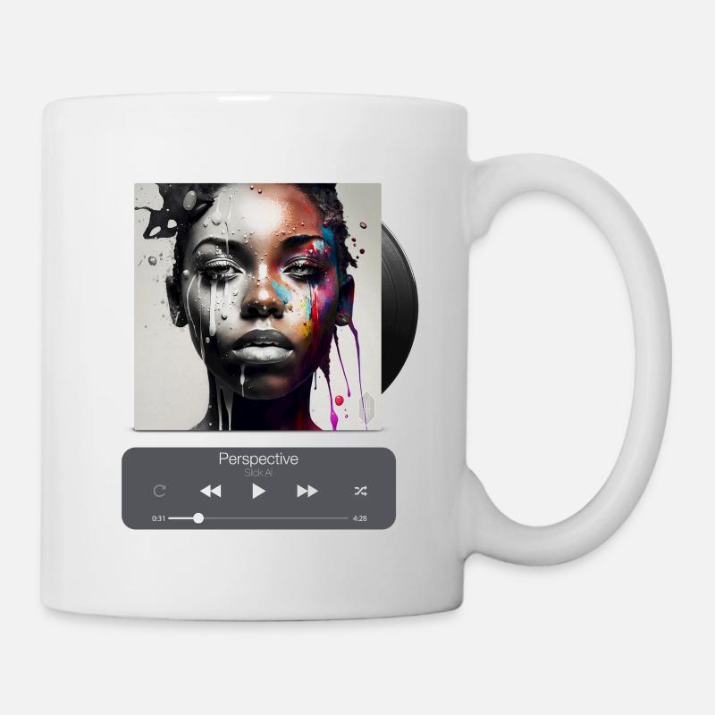 Perspective, Pochette d’album, Art de la musique, Chemises AI - Mug blanc - blanc