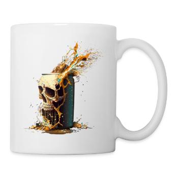 Bière Skull - Mug blanc - blanc - Droite