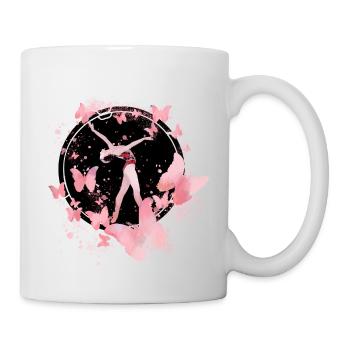 rhönrad,rad,tuniererin, sportlerin,bunt,graffiti - Tasse - Weiß - Rechts