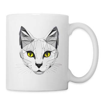 Cat Graphique Low Poly - Mug blanc - blanc - Droite
