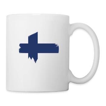 Träume von Finnland Flagge Urlaub Geschenk - Tasse - Weiß - Rechts
