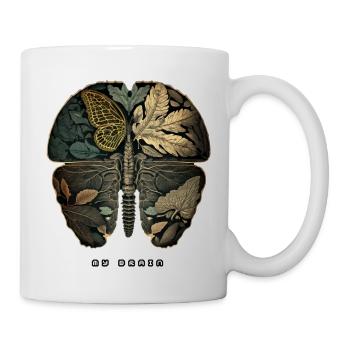 Butterfly Brain Ur-Tshirt - Tasse - Weiß - Rechts