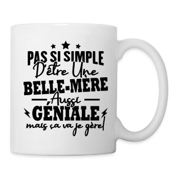 Pas si facile d'être une belle-mère - Mug blanc - blanc - Droite