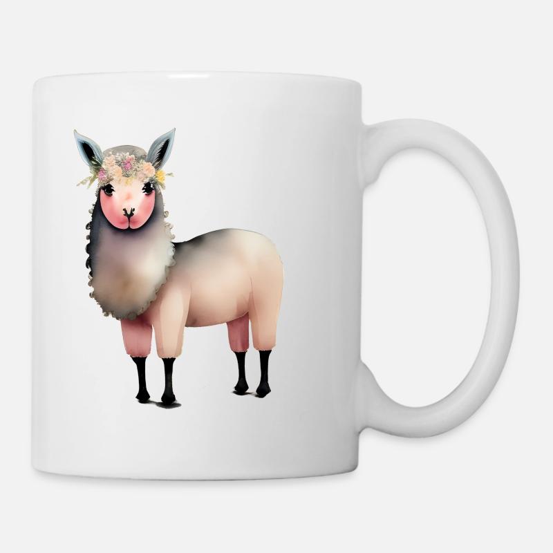 cute llama - Mug - white