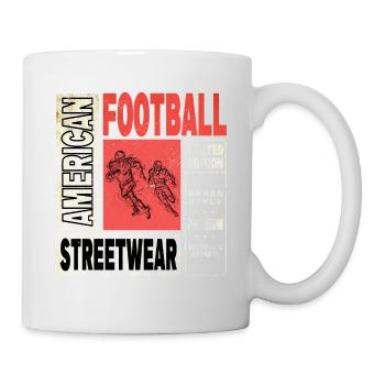 American Football Spieler Vintage Retro USA Sport - Tasse - Weiß - Rechts