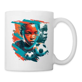 Junge Fußball Geschenk - Tasse - Weiß - Rechts