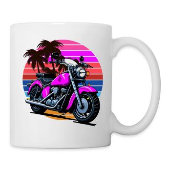 retro motorcycle - Mug - white - Right