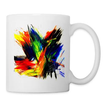 Freebirds by Acryl Paint 62 by Marco Eckenbrecht - Tasse - Weiß - Rechts
