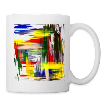 "In line" Acryl Paint 69 by Marco Eckenbrecht - Mug - white - Right