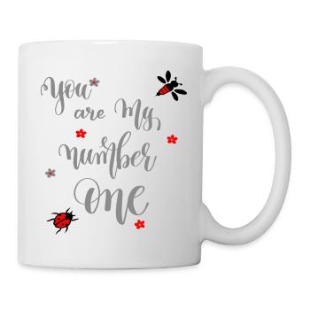 you are my number one, Marienkäfer - Tasse - Weiß - Rechts