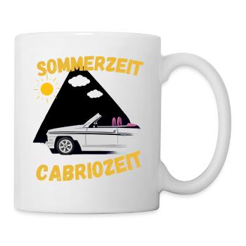 Cabrio Fahrer Shirt Geschenke Cabriolet Spruch - Tasse - Weiß - Rechts